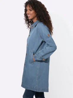 Kurzmantel aus weichem Denim
