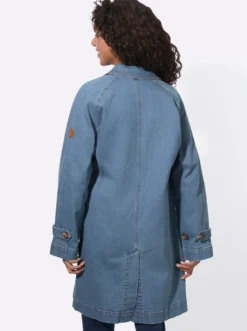 Kurzmantel aus weichem Denim