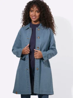 Kurzmantel aus weichem Denim