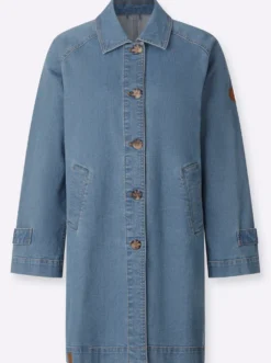 Kurzmantel aus weichem Denim