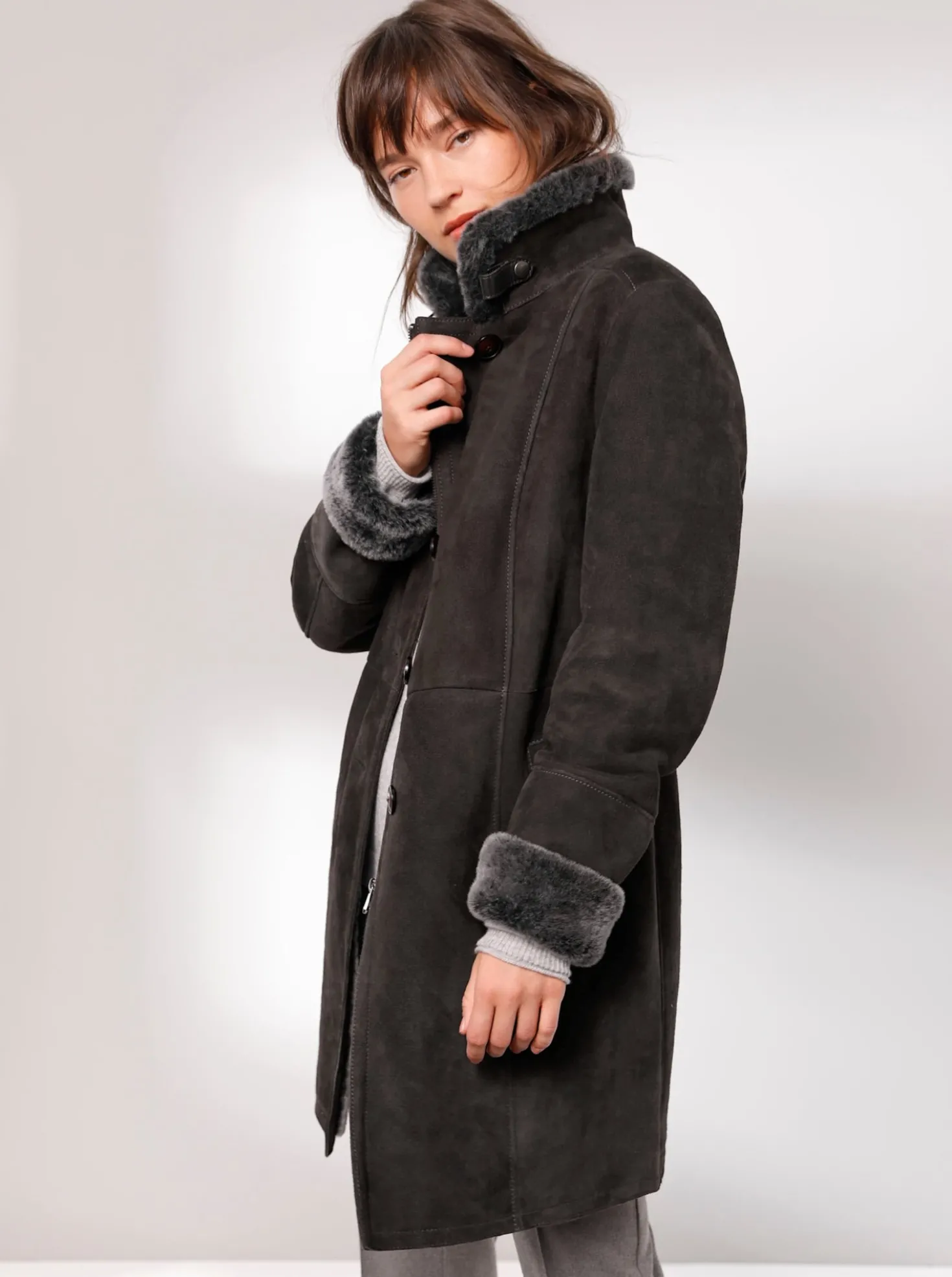Lammfelljacke aus Lammnappaleder