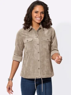 Langarm-Bluse aus Cord