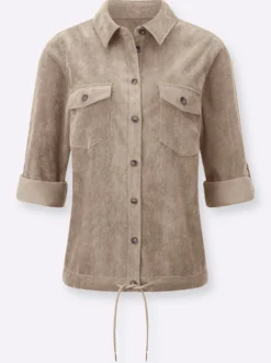 Langarm-Bluse aus Cord