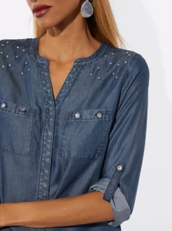 Langarm-Bluse aus Lyocell