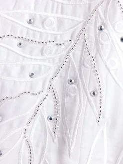 Langarm-Bluse mit Glitzersteinchen