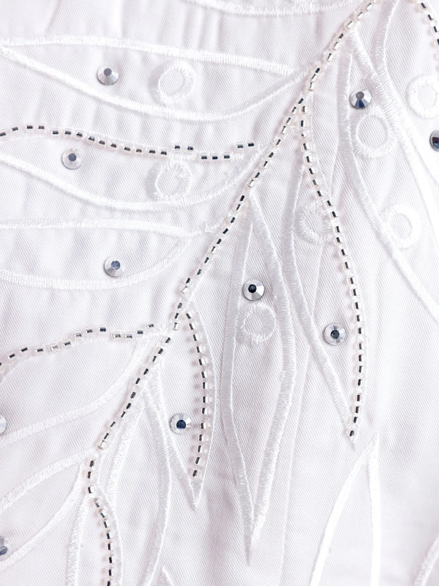 Langarm-Bluse mit Glitzersteinchen