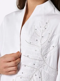 Langarm-Bluse mit Glitzersteinchen