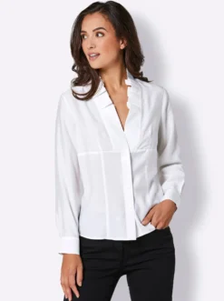 Langarm-Bluse mit Taillierung