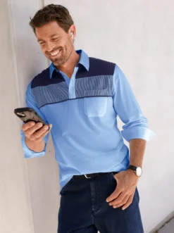 Langarm-Poloshirt
