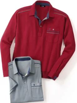 Langarm-Poloshirt
