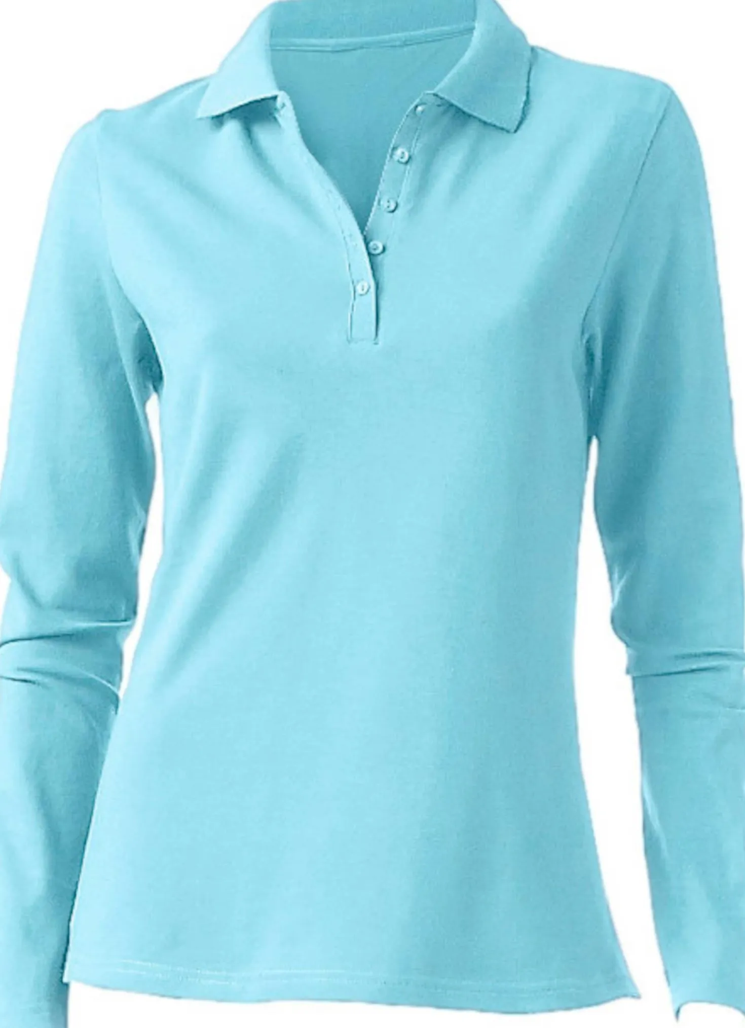 Langarm-Poloshirt in Pikee-Qualität