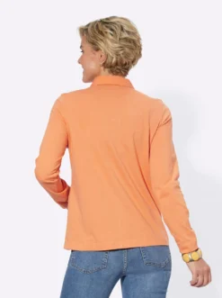 Langarm-Poloshirt in reiner Baumwoll-Qualität