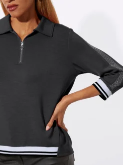 Langarm-Poloshirt mit Modal (TENCEL)