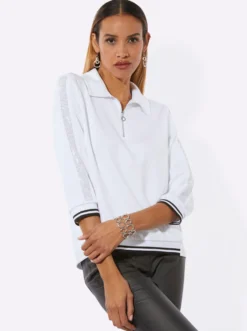 Langarm-Poloshirt mit Modal (TENCEL)
