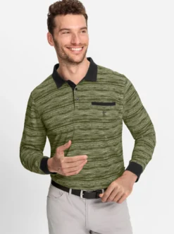 Langarm-Poloshirt , temperaturausgleichend und bügelfrei