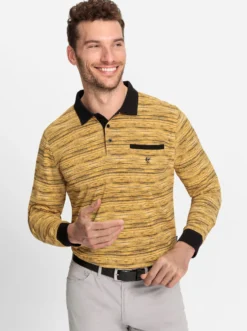 Langarm-Poloshirt , temperaturausgleichend und bügelfrei