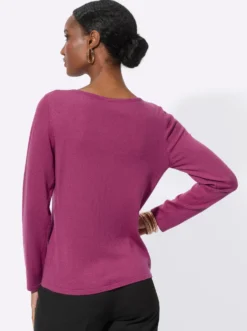 Langarm-Pullover edle Mischung mit Viskose und Modal