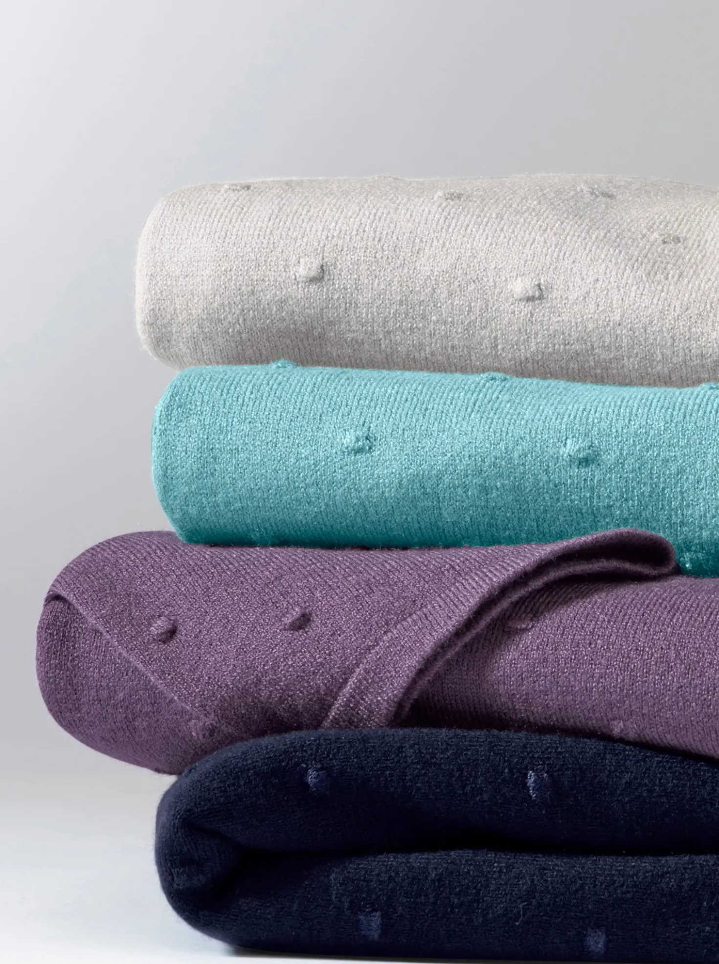 Langarm-Pullover mit abgerundetem Saum