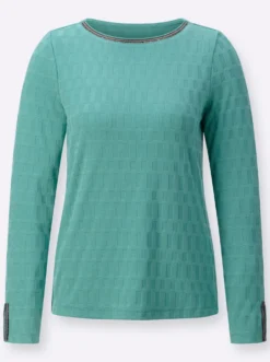 Langarmshirt in Jacquard-Struktur