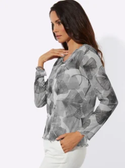 Langarmshirt mit eingenähtem Top