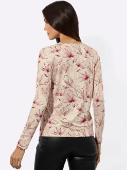 Langarmshirt mit floralem Dessin