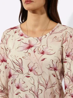 Langarmshirt mit floralem Dessin