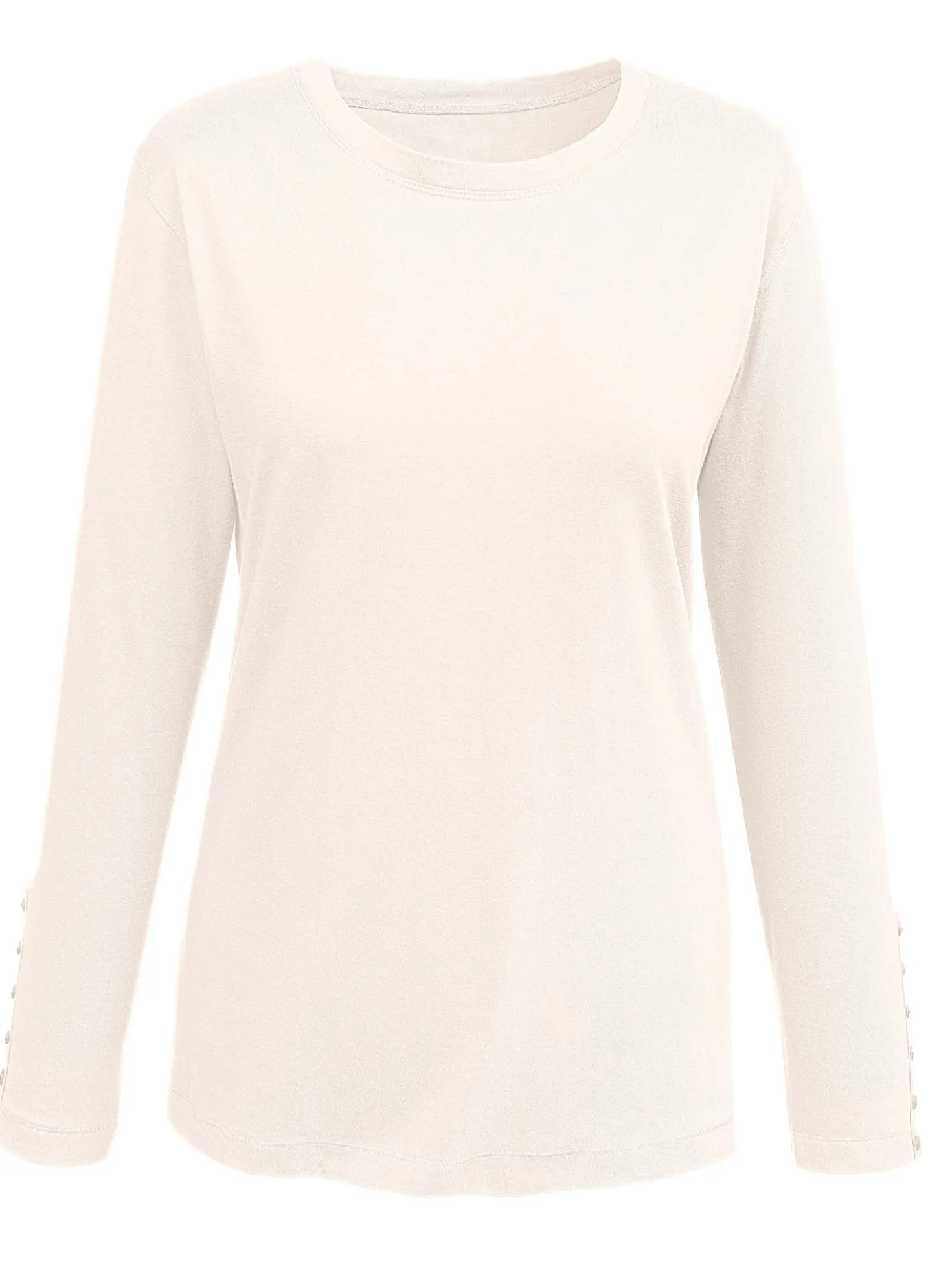 Langarmshirt mit Zierknopfleiste