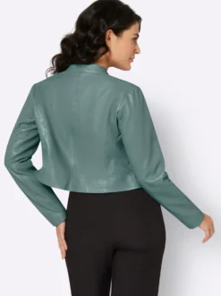 Lederblazer im Bolero-Stil