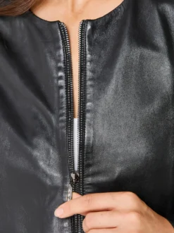 Lederblazer mit handschuhweichem Griff