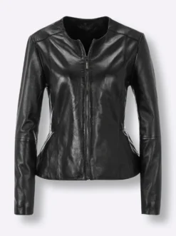 Lederblazer mit handschuhweichem Griff