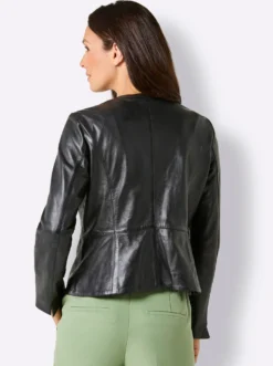 Lederblazer mit handschuhweichem Griff