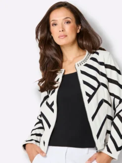 Lederblazer mit Mesh-Einsätzen