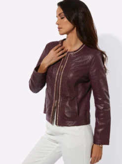 Lederblazer mit Perforierung