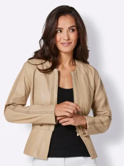 Lederblazer mit Schößchen