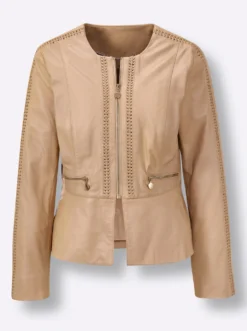 Lederblazer mit Schößchen