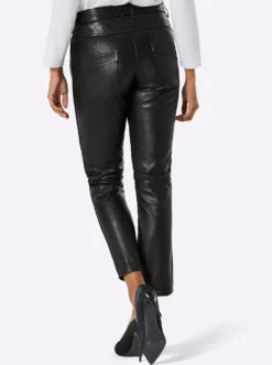Lederhose mit Ziersteppung seitlich