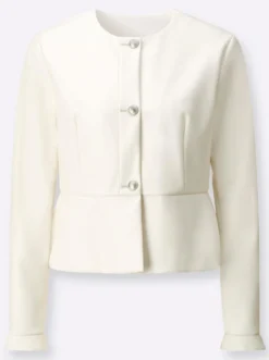 Lederimitat-Blazer mit Schößchen