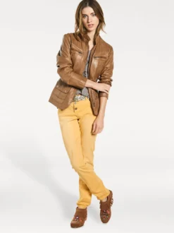 Lederjacke im Used-Look