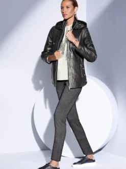 Lederjacke mit hochwertigem Viskose-Futter