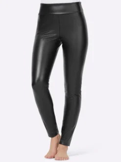 Leggings in Leder-Optik