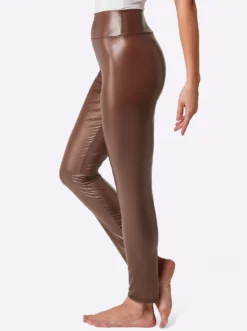 Leggings in Leder-Optik