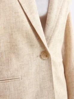 Leinenblazer mit Lurexfaden