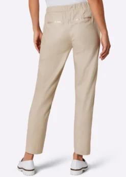 Leinenhose in Jogpant-Form