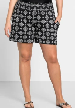 Lockere Shorts mit Smokbund