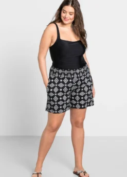 Lockere Shorts mit Smokbund