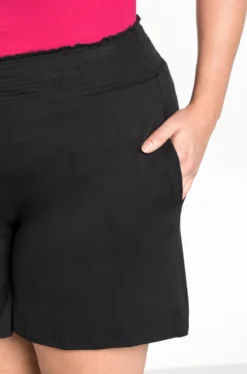 Lockere Shorts mit Smokbund