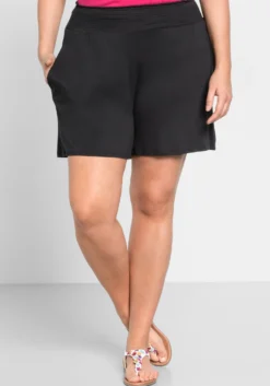 Lockere Shorts mit Smokbund