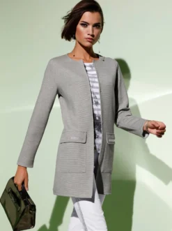 Longblazer mit Waben-Struktur