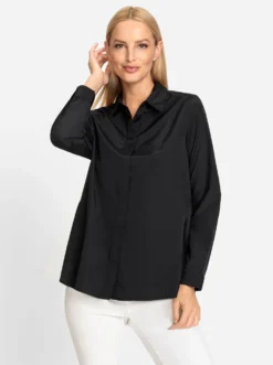 Longbluse in weiter A-Linie