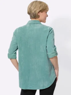 Longbluse mit krempelbaren Ärmeln